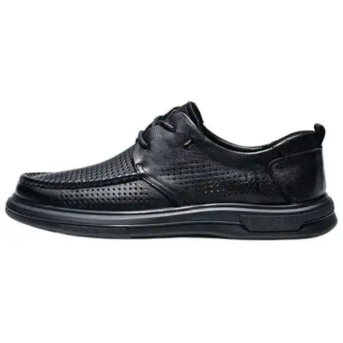 JANE HARLOW Leather Casual Shoes Men's Black