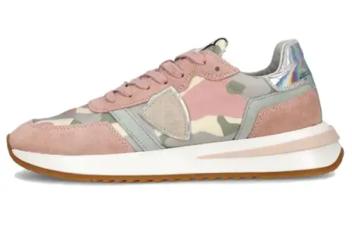 PHILIPPE MODEL Leather Low top Casual Shoes Women's Camouflage Pink