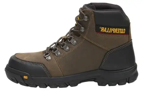 CAT Leather Short Outdoor Boots Men's Black Umber