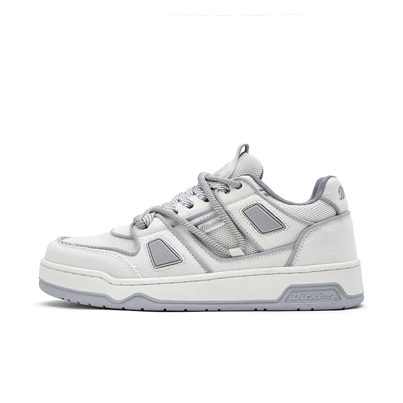 Dickies Slip Resistant, Lightweight, And Breathable Low top Skateboard Shoes Men's White Gray