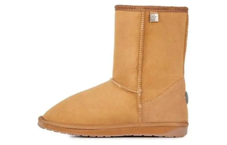 EMU Australia Sheepskin Comfortable Round Toe Crew Snow Boots Men's Chestnut