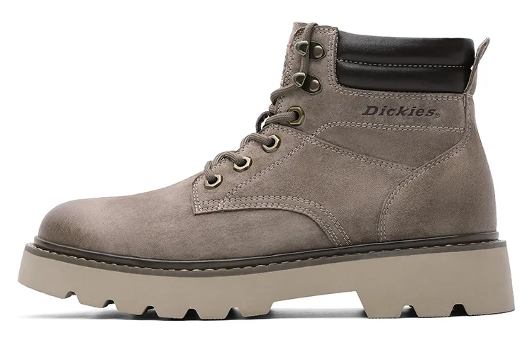 Dickies Leather Crew Combat Boots Men's Mushroom