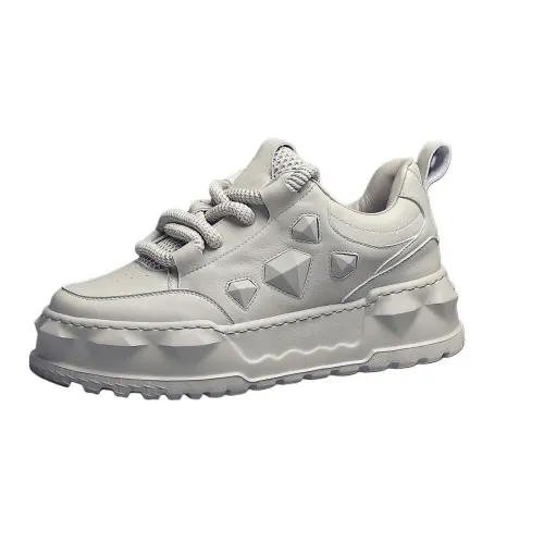 JANE HARLOW Leather Low top Casual Shoes Men's Gray