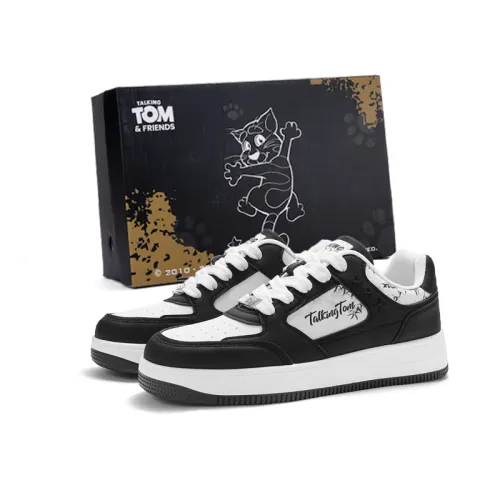 TALKING TOM Talking Tom Cat Gift Box Style Air Force One Classic White Fashion Trendy Couple Shoes Retro Simple Style Comfortable and Versatile Low-top Sneakers Same Style for Men and Women