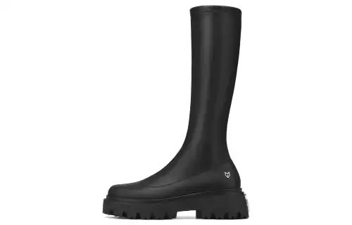 Naked Wolfe Fame Leather Knee high Boots Women's Black