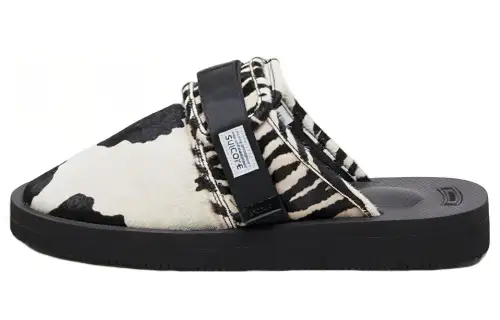 Suicoke Mix-print Calf Hair Sandals