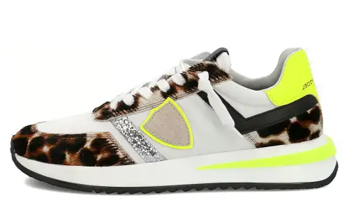 PHILIPPE MODEL Leather Lace Up Low top Sports Casual Shoes Women's White
