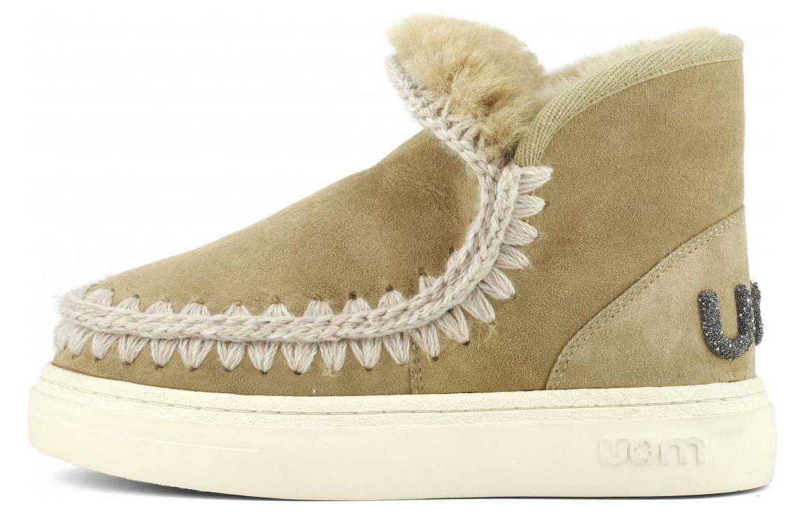 Mou Crochet Stitch-trim Sneaker Boots