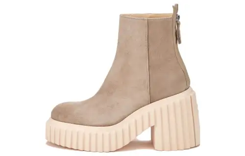 AGL Tiggy Suede Ankle Boots 10cm Women's Beige