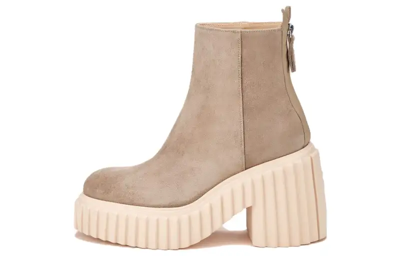 AGL Tiggy Suede Ankle Boots 10cm Women's Beige