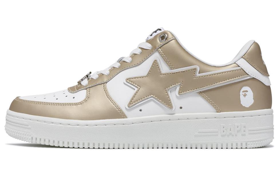 Мужские кеды A BATHING APE A BATHING APE STA (серо-золотые)