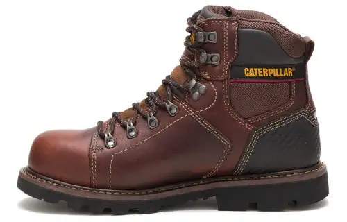 CAT Leather Cushioning Short Outdoor Boots Men's Brown