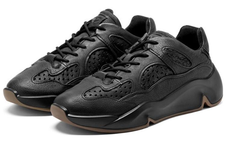 Ecco Tide Fun Cow Leather Low top Chunky Sneakers Men's Black