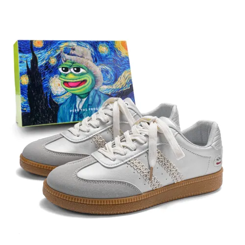 Pepe the Frog (pepe the frog) simple, comfortable, skin-friendly, versatile color matching, classic temperament, small fragrance, fashionable moral training shoes, dry and breathable, youthful campus style couple, non-slip and wear-resistant, comfortable foot protection, low-cut sneakers, same style for men and women