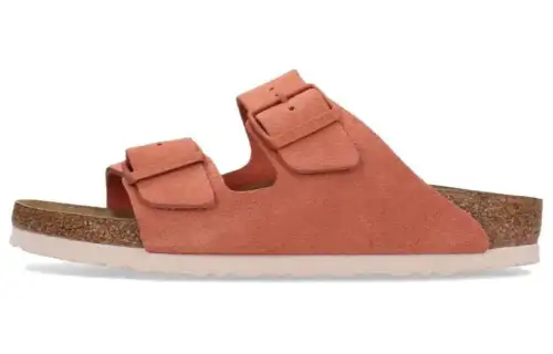 Birkenstock Leather Slide Slippers Women's Pink