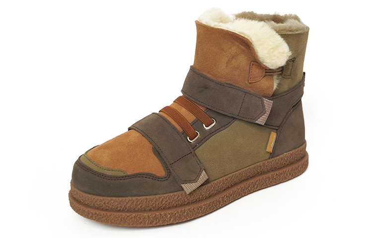 Joy&Mario Thermal Height Increasing Slip Resistant Fleece Lined Shearling Platform Versatile Short Snow Boots Women's