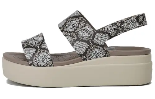 Crocs Brooklyn Thick Sole Casual Sandals Gray Women's