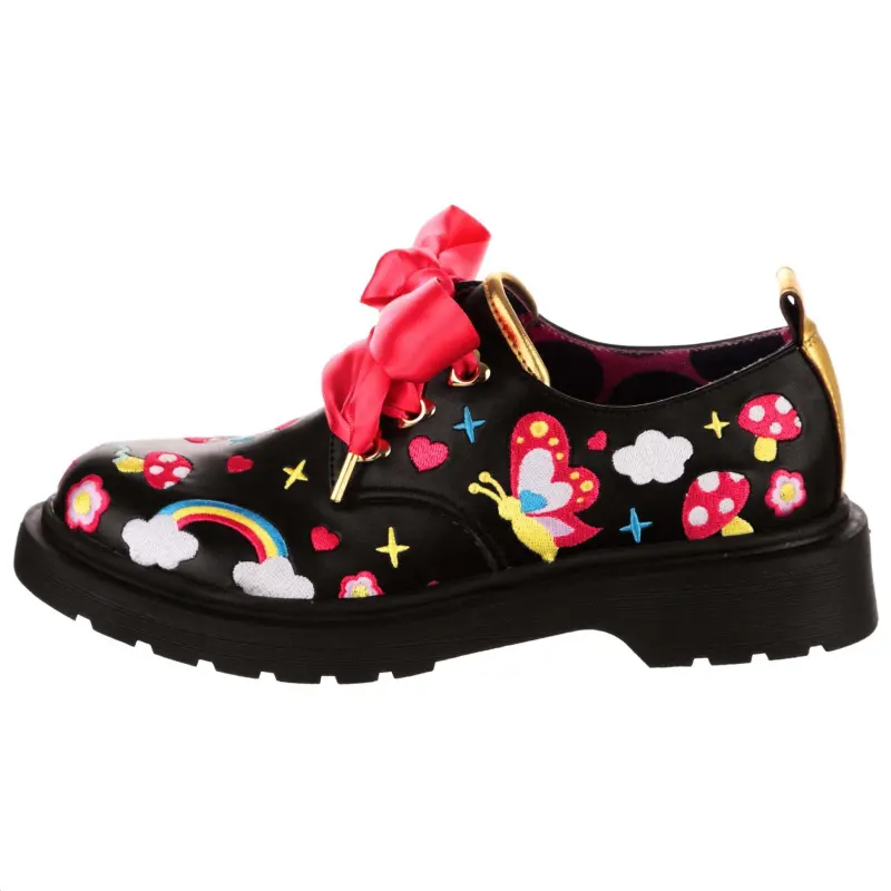 IRREGULAR CHOICE Pu Women's Casual Shoes Women's Black Red