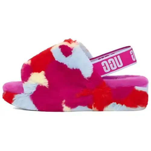UGG Fluff Yeah Slide Camopop Dragon Fruit Women's