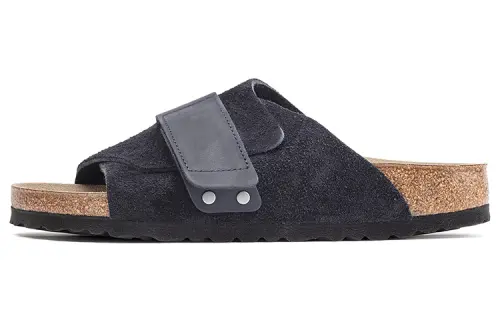 Birkenstock Kyoto Nubuck Suede Leather Narrow Fit Sandals 'Midnight Blue'
