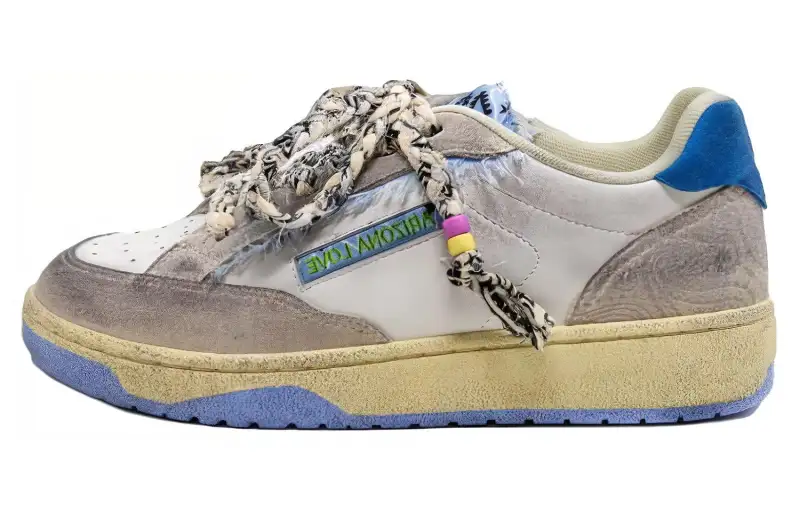 Arizona Love Leather Low top Skateboard Shoes Women's Beige Blue