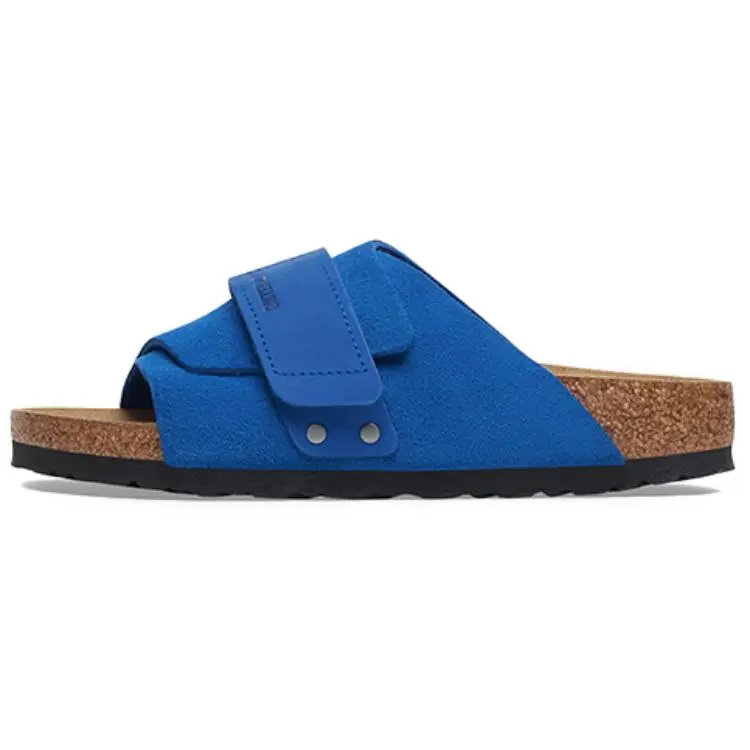 Birkenstock Kyoto Abrasion Resistant Slide Slippers Unisex Blue Regular Loose Fit