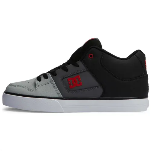 DC Shoes Cow Leather Mid top Skateboard Shoes Men's Black Gray