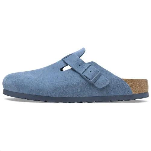 Birkenstock Closed Toe Slippers Unisex Light Blue Narrow