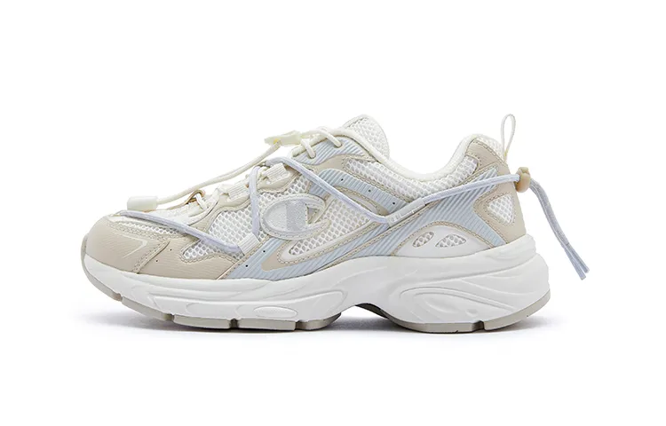 Champion Synthetic Leather Cushioning Abrasion Resistant Balance Low top Chunky Sneakers Women's Ecru
