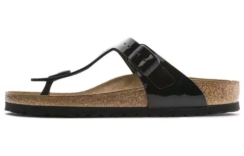 Birkenstock Gizeh patent-leather sandals