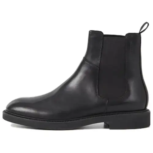 VAGABOND SHOEMAKERS Leather Fashion Short Chelsea Boots Men's Black