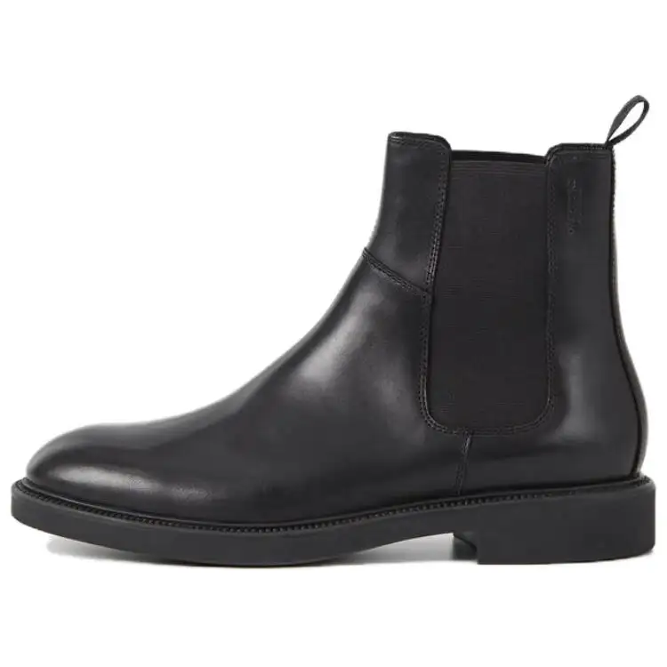 VAGABOND SHOEMAKERS Leather Fashion Short Chelsea Boots Men's Black