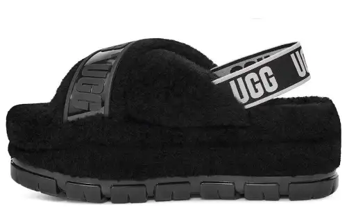 UGG Slipper Collection Fabric Platform Sandal Women's Black