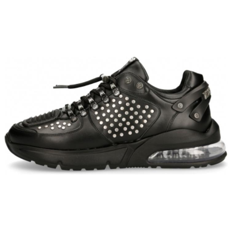 NEW ROCK Slip Resistant Abrasion Resistant Low top Casual Shoes Men's Black