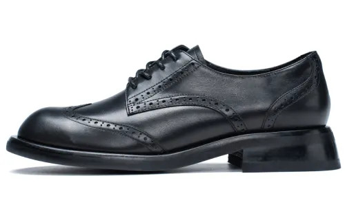 Anthony Miles Cow Leather Casual Shoes Women's Black
