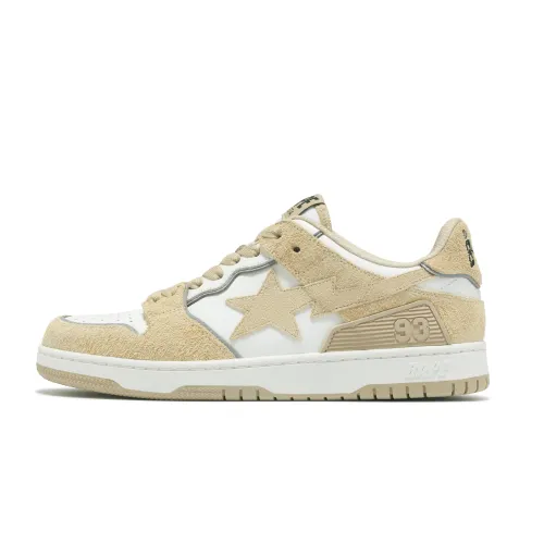 A BATHING APE SK8 STA Cow Leather Low top Skateboard Shoes Men's