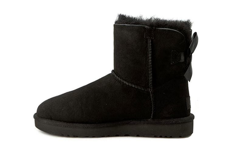 Женские сапоги UGG Mini Bailey Bow II (черные)