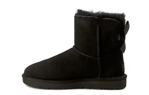 UGG Mini Bailey Bow Ii Classic Fleece Lined Black Women's