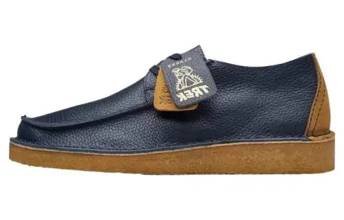 Clarks Originals Leather Casual Shoes Men's Blue