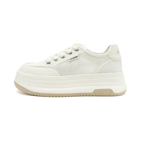 D FUSE SCANDINAVIA White Athletic Shoes Cow Split Leather Slip Resistant, Abrasion Resistant, Lightweight