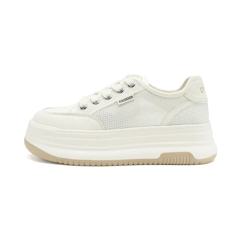 D FUSE SCANDINAVIA White Athletic Shoes Cow Split Leather Slip Resistant, Abrasion Resistant, Lightweight
