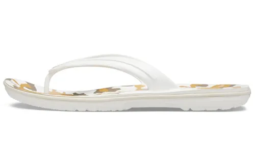 Crocs Crocband Printed Flip Flops 'White Tan'