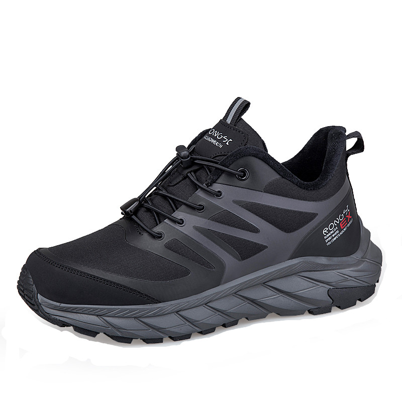 RONGSHI Winter Fleece Lined Padded Lightweight Comfortable Walking Elderly Shoes