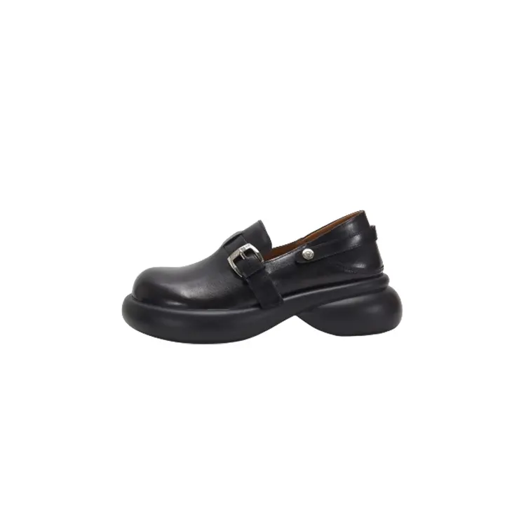 Teenie Weenie Cow Leather Loafers Women's Black