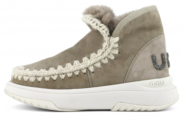 MOU Sheepskin Thermal Snow Boots Women's Gray