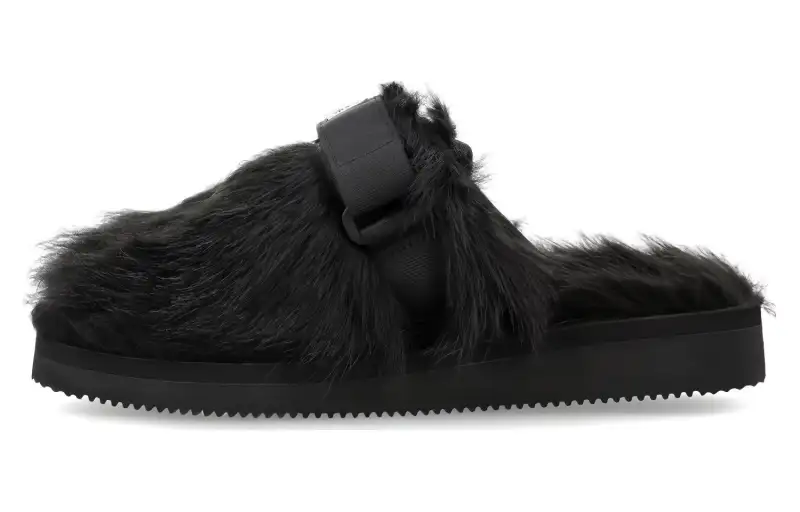 Suicoke Rubber Sole Closed Toe Slippers Women's Black