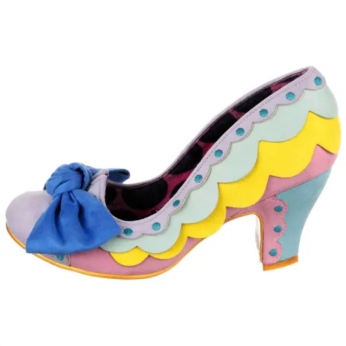 IRREGULAR CHOICE Pu Slim Heel High Heels 7.2cm Women's Purple Blue