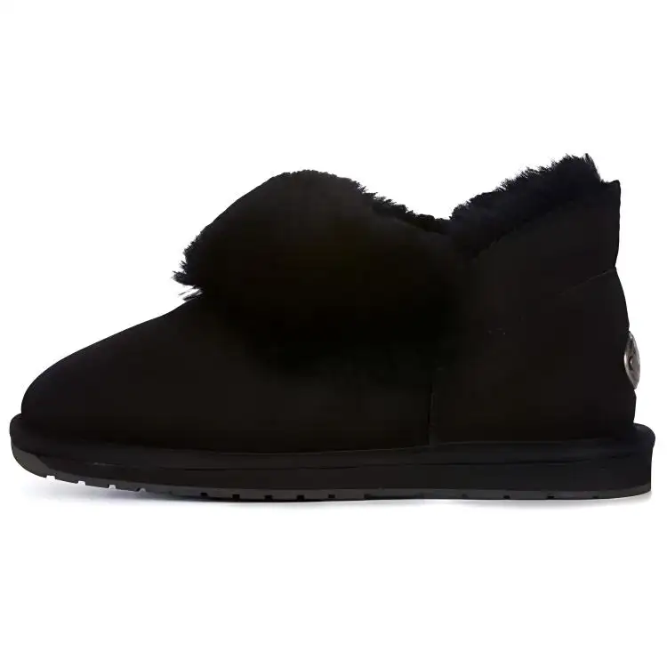 EMU Australia Sheepskin Short Snow Boots Women's Black
