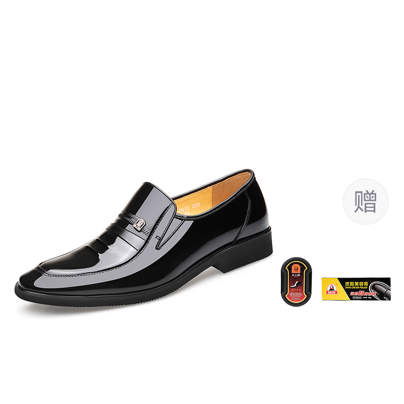 Old man's head LAORENTOU first layer of cowhide, middle-aged business, lacquered, husband's shoes, formal leather shoes, men's style