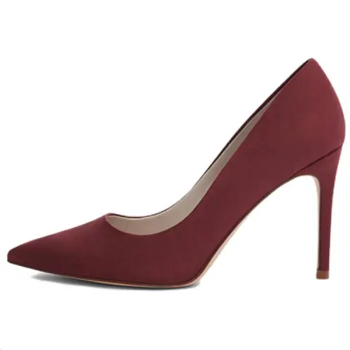 CHARLES&KEITH Pu Slim Heel High Heels 9.4cm Women's Maroon